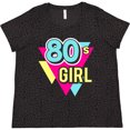 thumbnail image 3 of Inktastic Vibrant Colors 80s Girl Women's Plus Size T-Shirt, 3 of 5