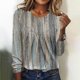 thumbnail image 1 of ICHUANYI Liquidación Moda Mujer Impreso Camiseta Suelta Manga Larga Blusa Cuello Redondo Casual Tops ICHUANYI WER202308173562, 1 of 5