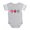 Heather Gray, variant on CafePress - Peace Love Softball Red - Cute Infant Baby Football Bodysuit