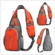 thumbnail image 4 of Bolsa de pecho para hombre - Bolsa bandolera de nylon resistente al agua con múltiples compartimentos • Tira reflectante • Agujero para auriculares • 36x20x9cm, 4 of 4