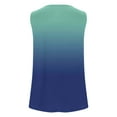 thumbnail image 5 of Summer Saving Wycnly Tank Top for Women Gradient Round Neck Sleeveless T Shirts Loose Flowy Pleated Swing Vest Tunic Blouse Dark Blue L Up to 65% off, 5 of 6
