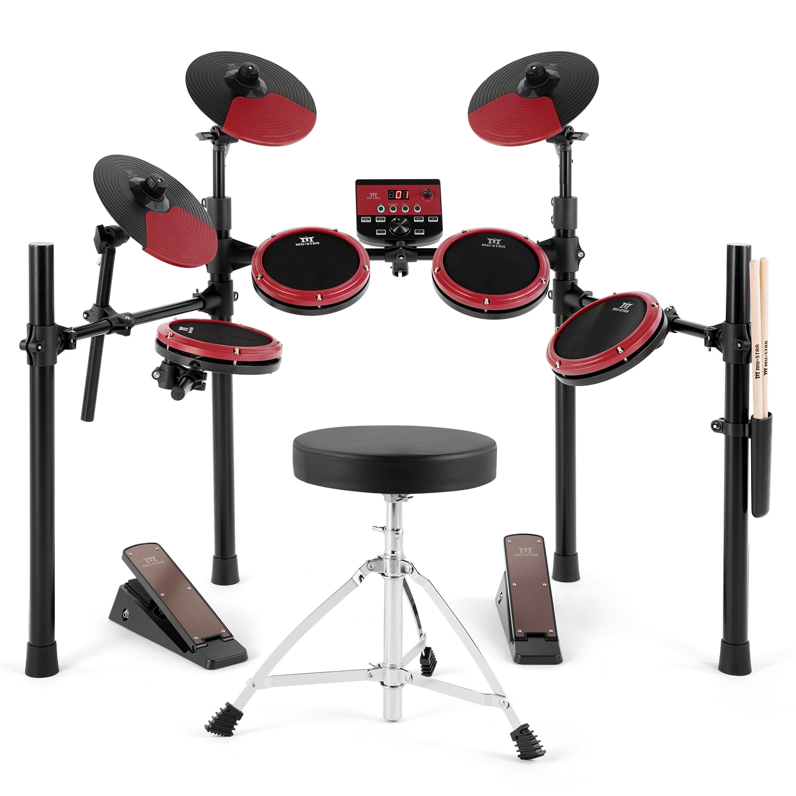 Donner Electronic Percussion Kit - 5 Drums, 3 Cymbals, 180 Sounds & Accessories (DED-95, Upgraded) - Walmart.com Donner Electronic Percussion Kit - 5 Drums, 3 Cymbals, 180 Sounds & Accessories (DED-95, Upgraded) - Walmart.com