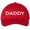 Red, variant on Daddy Embroidered Dad Hat | 100% Cotton Adjustable Baseball Cap | Casual Father's Day Hat for Dad (Red)