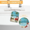 thumbnail image 3 of Santa Claus Vacation Square PU Leather Luggage Tags, 2 Pack, with Privacy Cover and Stainless Steel Ring - Suitable for Travel, Backpack, Handbag - Bag Tags, Handbag Tags, 3 of 7