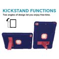 thumbnail image 7 of iPad 10.2 Case 7th Generation, Allytech Hybrid Dual Layers Heavy Duty Shockproof Defender Build Kickstand Drop Protection Case Cover for Apple iPad 7th Gen 2019, Navyblue/Rose, 7 of 7
