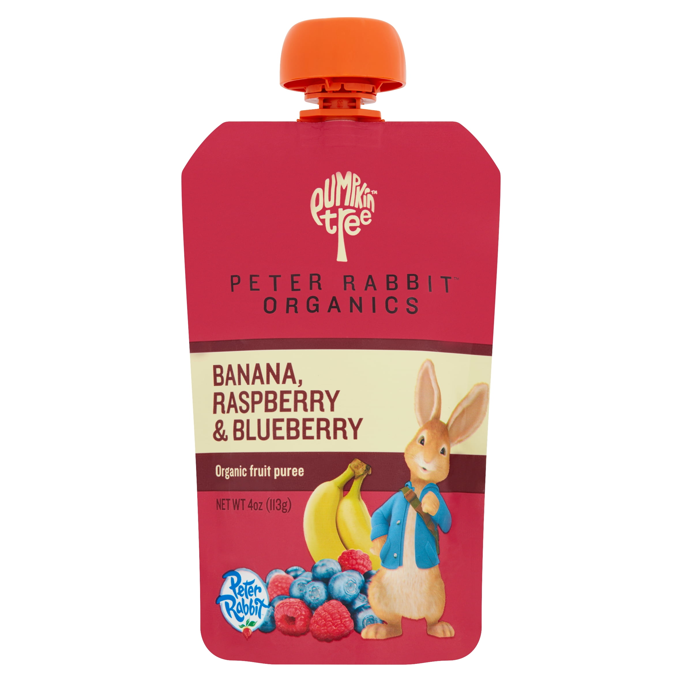 Peter Rabbit Organics Banana, Raspberry & Blueberry Organic Fruit Puree, 4 oz