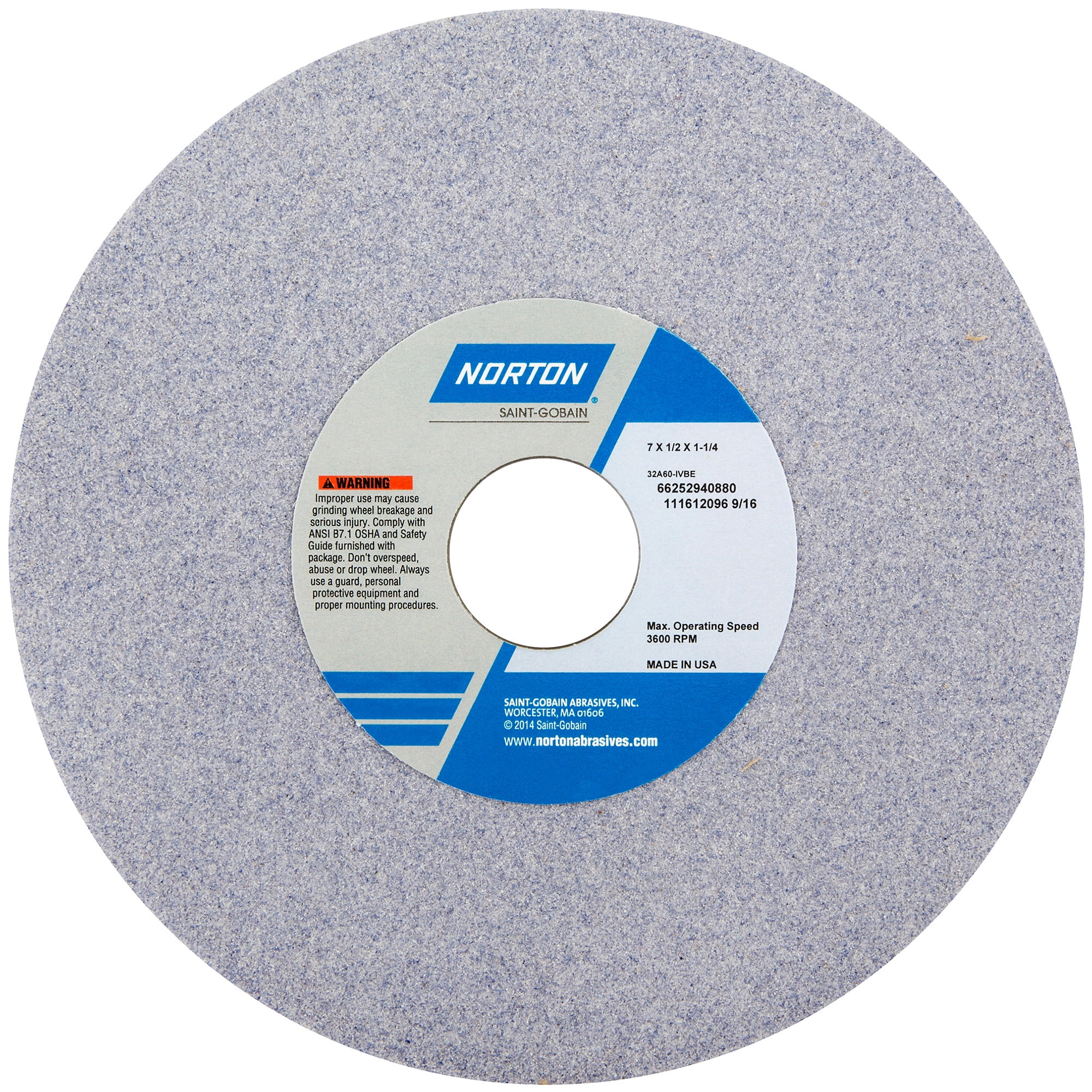 Norton 66253288784 Surface Grinding Wheels Size 7 x 1/2 x 11/4