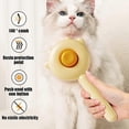 thumbnail image 2 of Indoor cat brush, cat hair brush, cat brush with release button, depilatory cat brush, self-cleaning cat brush for dogs and cats 1 pack purple, 2 of 4