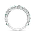 thumbnail image 2 of ANGARA Natural Nature Inspired Round Emerald & Diamond Vine Ring in 14K White Gold for Women (Size-1.5mm) | May Birthstone, Birthday, Anniversary, Jewelry Gift for Women | Natural Emerald Ring, 2 of 10