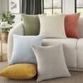 thumbnail image 4 of Mina Victory Sofia Solid Revers Velvet Yellow 20" x 20" Throw Pillow, 4 of 5