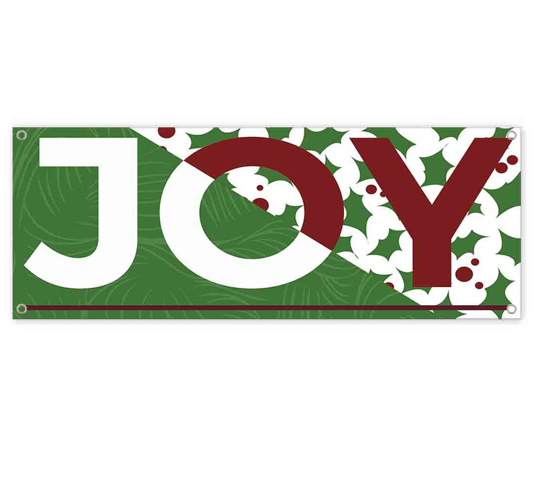 Joy 13 oz Banner Non-Fabric Heavy-Duty Vinyl Single-Sided With Metal  Grommets