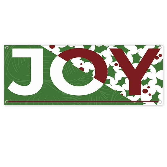 Joy 13 oz Banner | Non-Fabric | Heavy-Duty Vinyl Single-Sided With Metal Grommets