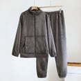 thumbnail image 2 of Ruimatai Women's Fleece Pajama Set Long Sleeve Thermal Loungewear Soft Cozy Winter Sleepwear Outfit with Pants Solid Color Home Wear, 2 of 3