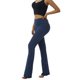 thumbnail image 5 of Txlixc Pantalones de yoga de color sólido para mujer, pantalones acampanados largos ajustados de cintura alta elástica para primavera otoño, ropa de mujer Txlixc  Estilo de ocio, 5 of 9