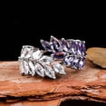 thumbnail image 2 of K-KED Gorgeous 925 Silver Ring Cubic Zirconia Women Wedding Delicate Jewelry Gifts Sz 6-10-8-#3, 2 of 6