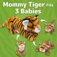 thumbnail image 5 of Prextex Plush Tiger with Zippered Pouch for Its 3 Little Plush Baby Tigers - Plushlings Collection Soft Stuffed Animal Playset, 5 of 7