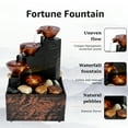 thumbnail image 2 of NUAHRHY Small Bronze Tabletop Meditation Water Fountain, 2 of 8