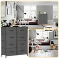 thumbnail image 6 of YRLLENSDAN,Large Dressers for Bedroom Tall, Plastic Dressers,Dressers for Women Bedroom, Storage Drawer Dresser, Closet Dressers ,Wood Top,Grey, 6 of 7