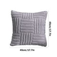 thumbnail image 3 of Decorative Throw Pillow Cover 17x17 Inch | Striped Removable Cushion Case with Hidden Zipper | Soft Breathable Fabric | Solid White Gray Pink Green | Cozy, Durable, No Deformation, Modern Accent, 3 of 6