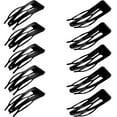 thumbnail image 1 of Pinzas para el cabello de metal recubierto de goma, de color negro, de calidad profesional, con doble mango, paquete de 24, 1 of 7
