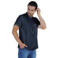 thumbnail image 3 of Atasi Short Kurta Mandarin Collar Tee Solid Short Sleeve Henley Shirt With Pocket, 3 of 7