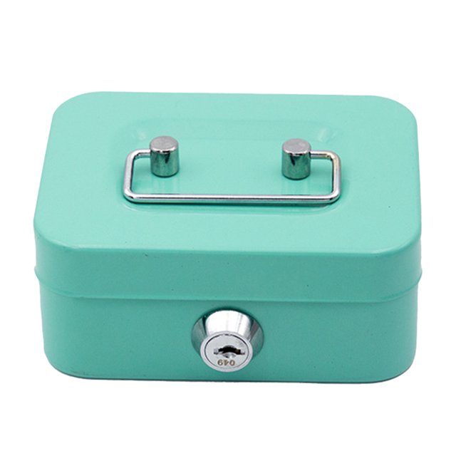 Caja Almacenamiento Portátil Creativa La Hucha Pequeña Caja Almacenamiento Con Llave Caja Monedas Hucha Con Cerradura (verde) (verde)