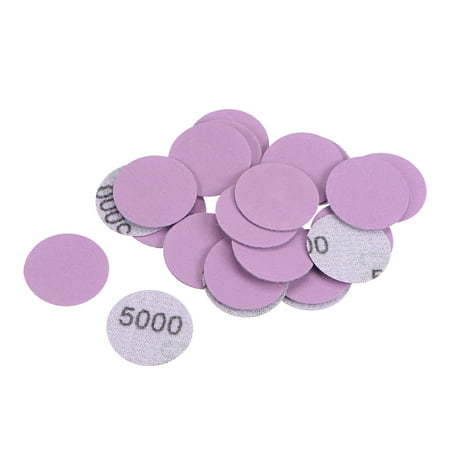

25 Pack 1-Inch Purple Sanding Discs 5000 Grits Hook & Loop Professional Aluminum Oxide Sandpaper Mini Size