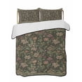 thumbnail image 2 of Sage Green Floral Twin XL Size Down Alternative Comforter, Lightweight Comforter Quilt Bedding Set with Pillow Shams Ethnic Tribe Abstract Art Flowers All Seasons Bed Comforter Duvet Insert 68"x98", 2 of 7