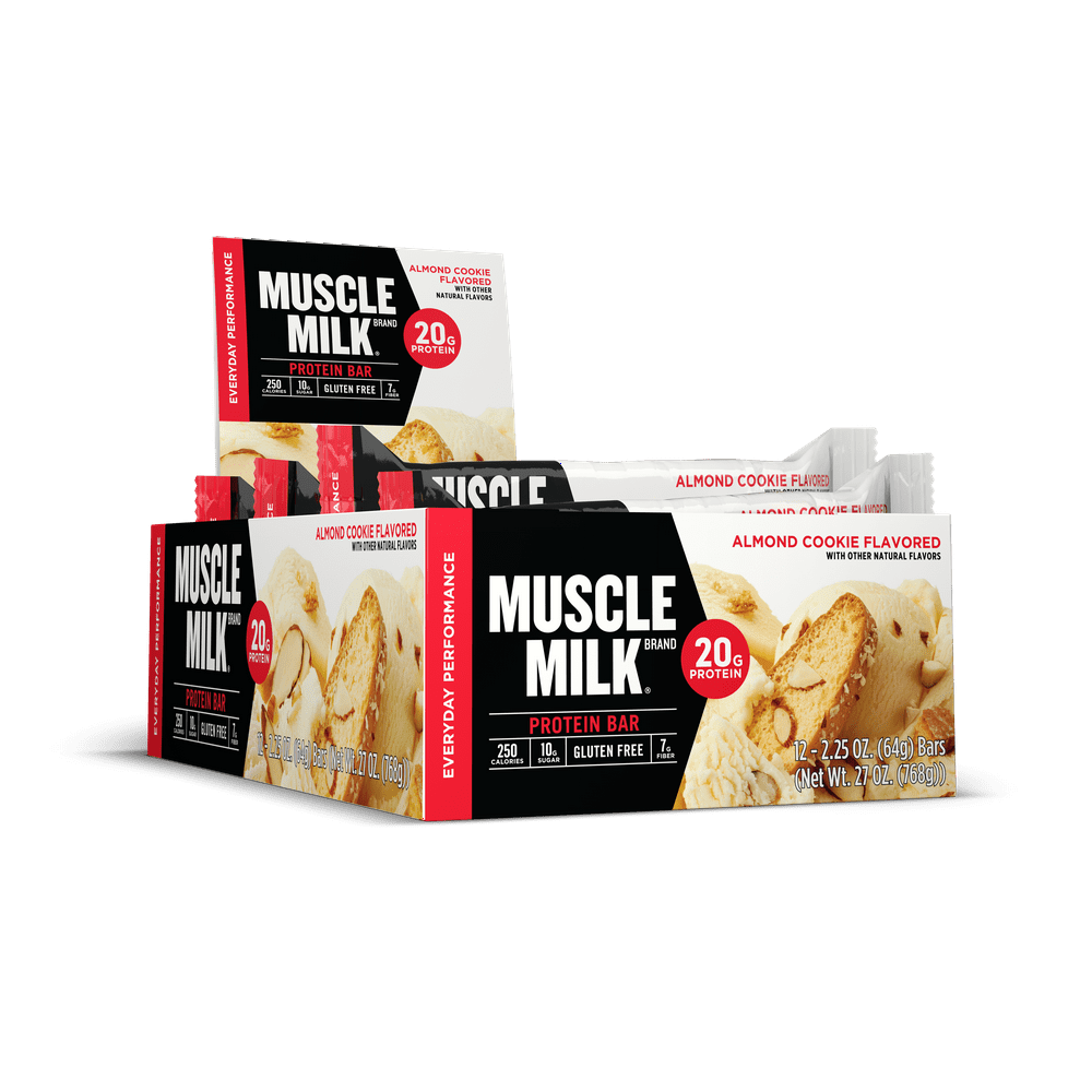 Muscle Milk Protein Bar, 15g Protein, Almond Cookie, 12 Count Walmart