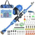 thumbnail image 1 of Caña de pescar para niños Caña de pescar para niños Kit combinado de carrete y caña de pescar telescópica portátil para adolescentes Caña de pescar para niñas con carrete de pesca y líneas, 1 of 7