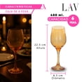 thumbnail image 2 of Set 6  Copas vidrio Cristal para Vino Tinto Lav Fame 480ML Color Naranja, 2 of 3