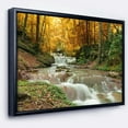 thumbnail image 1 of Designart - Cascade Forestière avec Arbres Jaunes - Impression sur Toile Encadrée Paysage Grand, 1 of 4