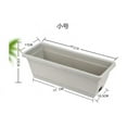 thumbnail image 6 of Wovilon Window Planter Box 14"x6.7"x5.9", Plastic Vegetable Flower Planters Boxes Rectangular Flower Pots with Saucers for Indoor Outdoor Garden, Patio, Home Decor, 6 of 6