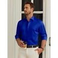 thumbnail image 6 of sogami Men's Stretch Long Sleeve Dress Shirt Wrinkle Free Formal Shirt, 6 of 7