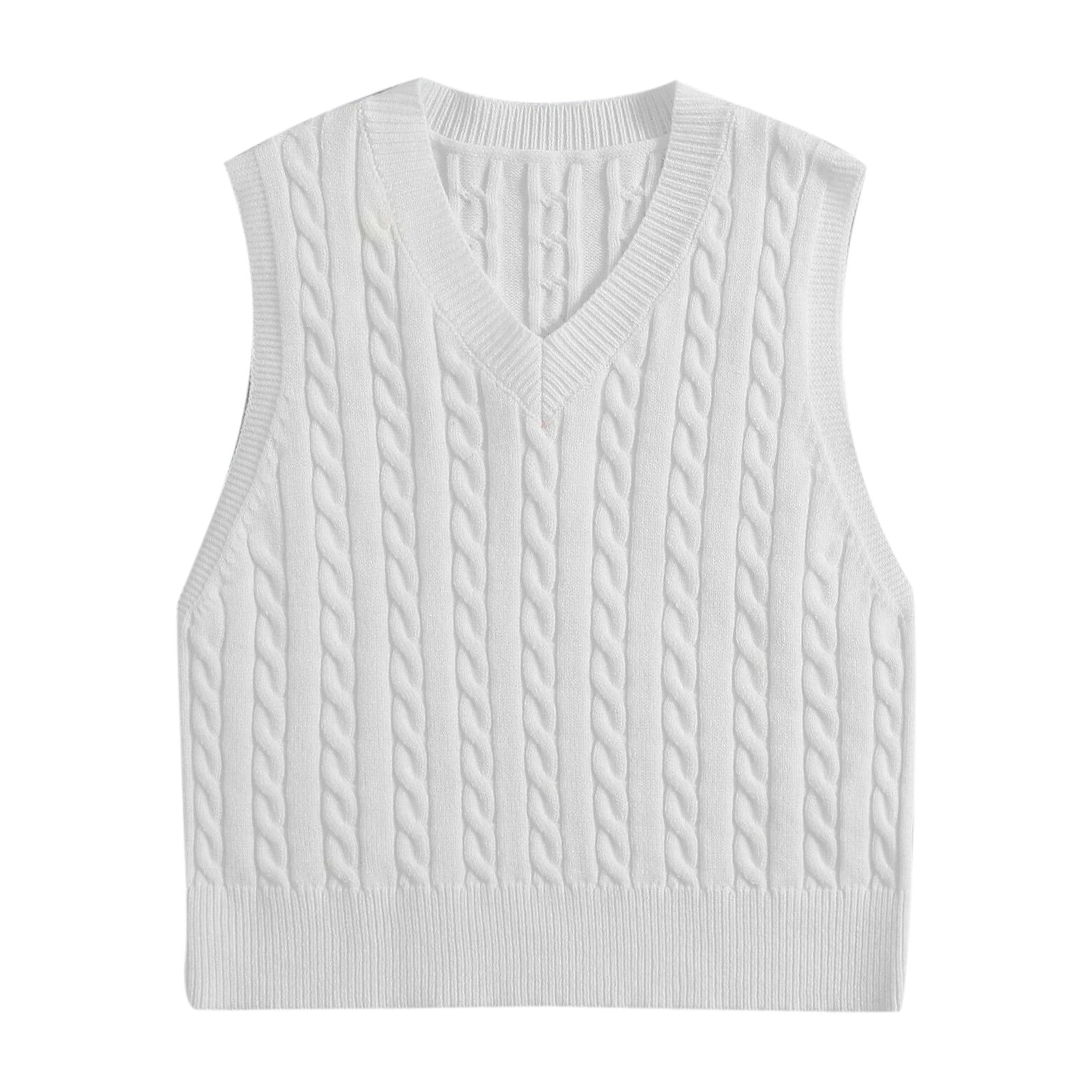 Women Fashion Casual Sleeveless Knitted Vest Women Fashion Sweater