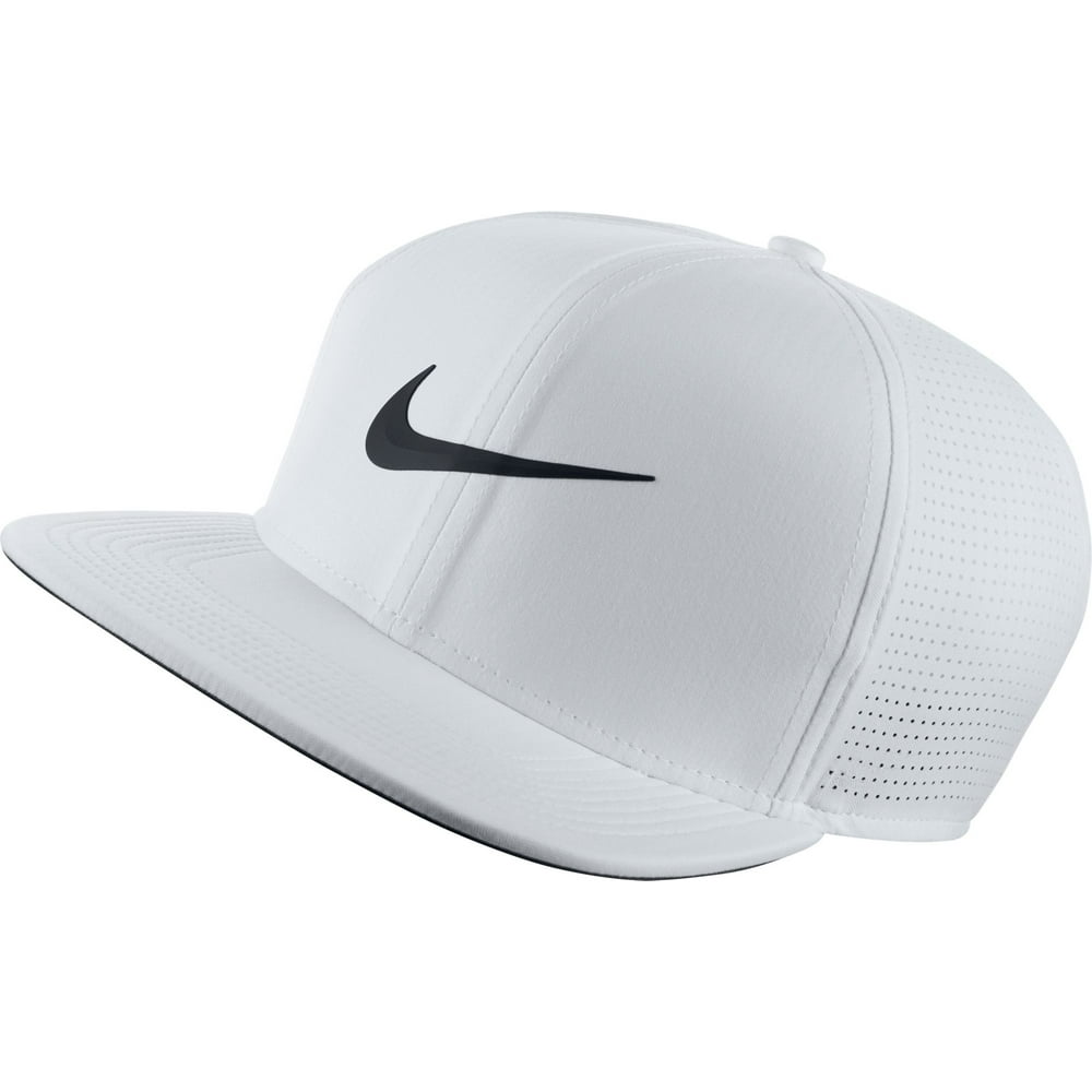 Nike NEW 2018 Nike Aerobill Pro Cap Perforated White Adjustable Flatbill Hat/Cap