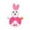 Pink, variant on syligr Hand Rattle Plush Toy for Newborns 0-6 Months, Interactive Shaking Circle, Cute Soothing Sensory Gift for Babies, Christmas Birthday Present for Infants, 4x3x1 Inch