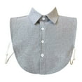 thumbnail image 1 of Detachable Ruffled False Collar, Shirt Inner Collar, Sweater Matching Neck Ornament, Universal Versatile Neck for Tops Dress Up Easy Match Clothing Accessory,Dark Gray,S, 1 of 7