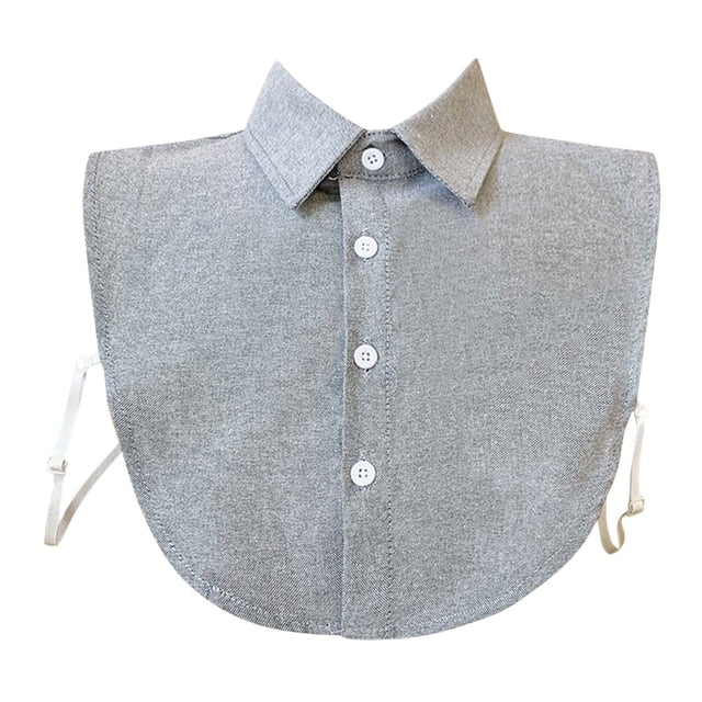 Detachable Ruffled False Collar, Shirt Inner Collar, Sweater Matching Neck Ornament, Universal Versatile Neck for Tops Dress Up Easy Match Clothing Accessory,Dark Gray,XXL
