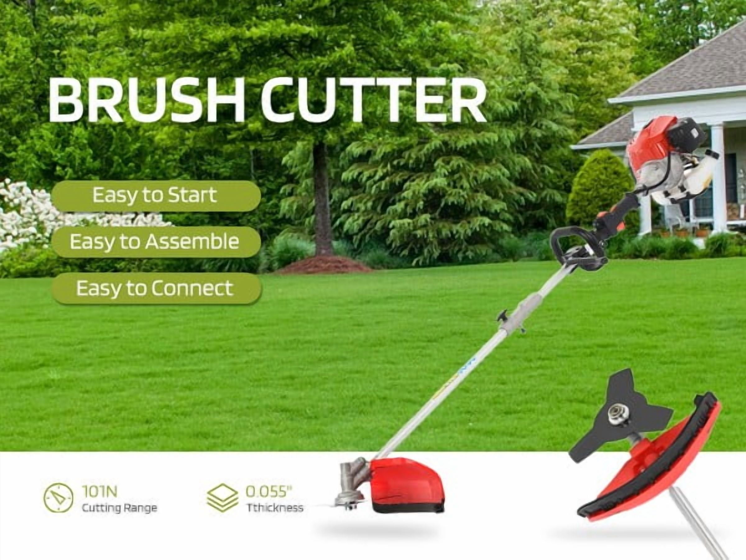 Seipouy Gas Weed Wacker, 52CC 2-Stroke Weed Eater Gas Powe, 5 in 1 Multi-Functional Gas Hedge Trimmer Chainsaw String Trimmer for Gardening