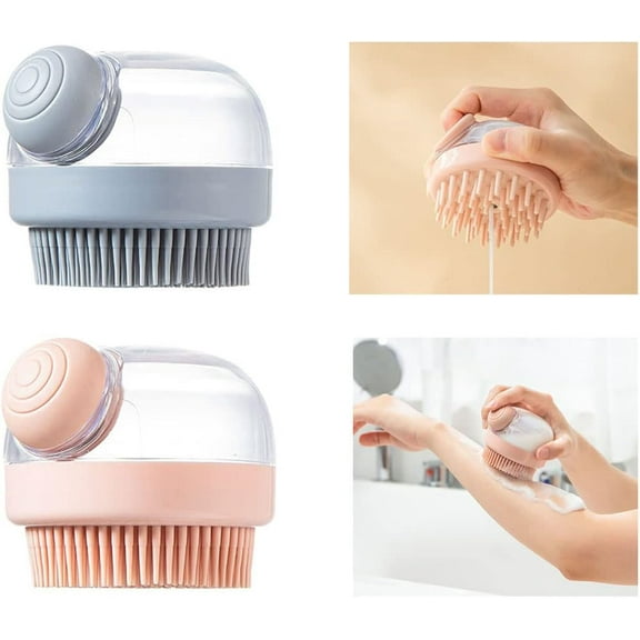 2 PCS Silicone Exfoliating Body Scrubber Silicone Body Scrubber for Use in Shower Soft Silicone Loofah for Sensitive Skin Bath Brush Easy to Clean Lather Well