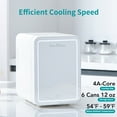 thumbnail image 3 of Iceblue 4L Mini Fridge, White Skincare Compact  Refrigerator Glass Door, 3 of 7