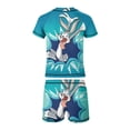 thumbnail image 6 of Looney Tunes Bugs Bunny Boys 2-Piece Swimsuit Set, Short Sleeve Rash Guard & Swim Trunks, 6 of 7