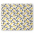 thumbnail image 1 of Yellow Mouse Pad, Bird Feathers Patterns with Polka Dots Exotic Style Tribal Design Animal Print, Rectangle Non-Slip Rubber Mousepad, Yellow Black, by Ambesonne, 1 of 2