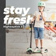 thumbnail image 3 of Scoot & Ride Stand-up Scooter for Children, Ages 3-6, Highwaykick 3, Kiwi, 3 of 12