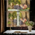 thumbnail image 6 of 36 Inch Window Curtains and Valances Set of 3,Fruits and Bottle Vintage Watercolor Painting Short Tier Curtain for Kitchen,Vintage Small Kitchen Decor, 6 of 6