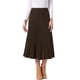 thumbnail image 1 of Falda midi de punto casual con cintura alta plisada para mujer Inspire Chic M Café, 1 of 1