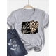 thumbnail image 4 of Camiseta básica para mujer, ropa estampada, camiseta de leopardo, corazón de amor, tendencia, Top bonito de verano, Camiseta estampada de manga corta a la moda, 4 of 5