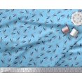 thumbnail image 2 of Soimoi Blue Rayon Fabric Dot & Blue Leaf Leaves Print Fabric by Yard 58 Inch Wide, 2 of 2