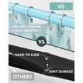 thumbnail image 5 of Skywin Shower Rod Cover - 2 Pack Sky Blue Protective Shower Rod Covers Plastic Existing Curtain Rod - Easy to Install Shower Curtain Rod Cover Makes Curtains Easily Glide, 59 inches (Sky Blue 2-Pack), 5 of 9